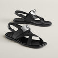 Hermes Ines Sandals - Black