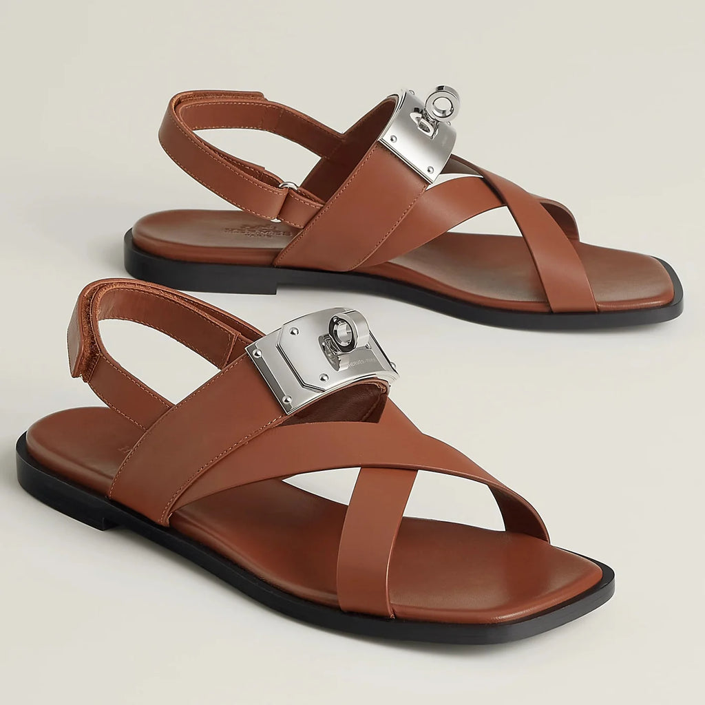 Hermes Ines Sandals - Brown