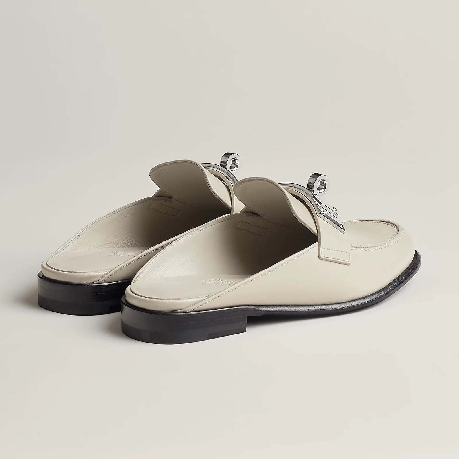 Hermes Lota Mules - White of Paris
