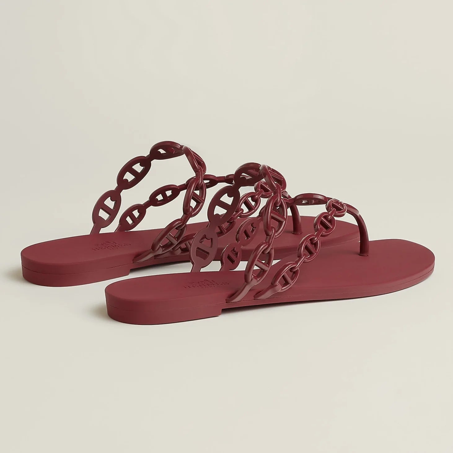 Hermes Island Sandals - Rouge H