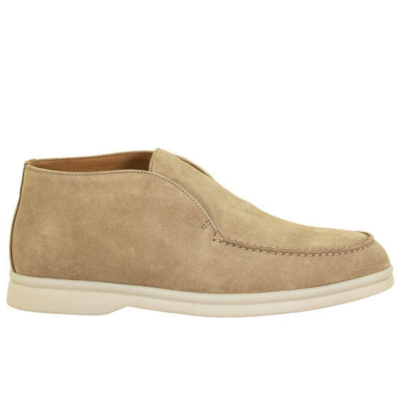 Loro Piana Open Walk Suede Ankle Boots - Sandstone