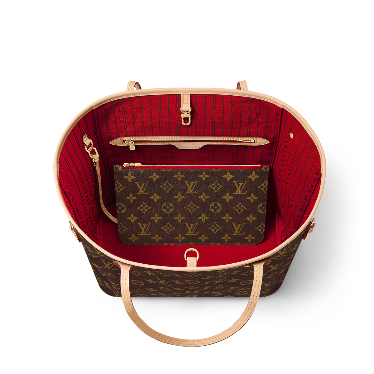 Louis Vuitton Neverfull MM Tote Bag - Cerise