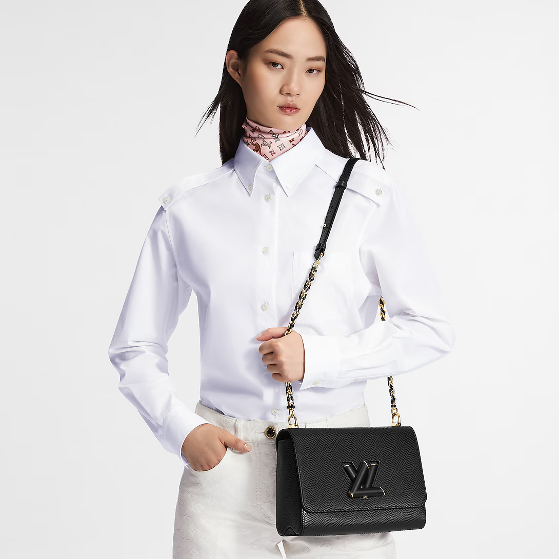 Louis Vuitton Twist MM Shoulder Chain Bag - Black