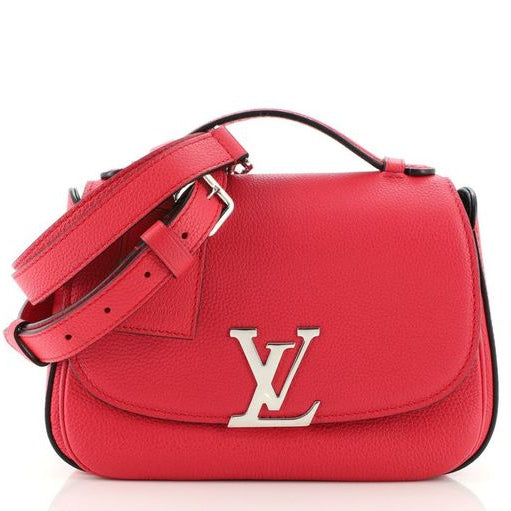 Louis Vuitton Grained Calfskin Vivienne Handbag  - Red