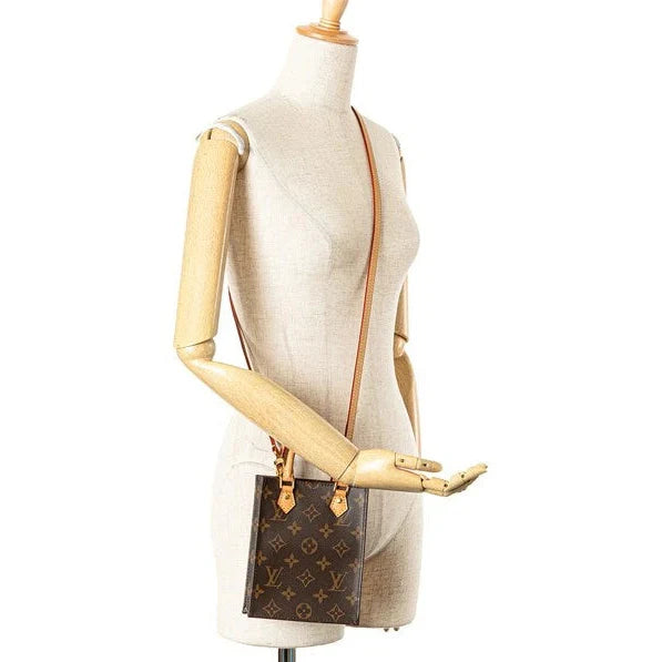 Louis Vuitton Monogram Canvas Petit Sac Plat Crossbody Bag – Brown