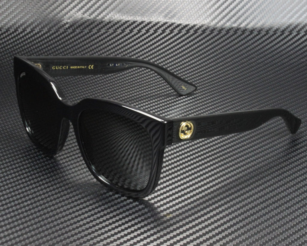Gucci GG0034S Rectangular Frame Black Sunglasses